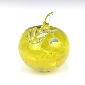 Swirl Apple Yellow Paperweight by WheatonArts